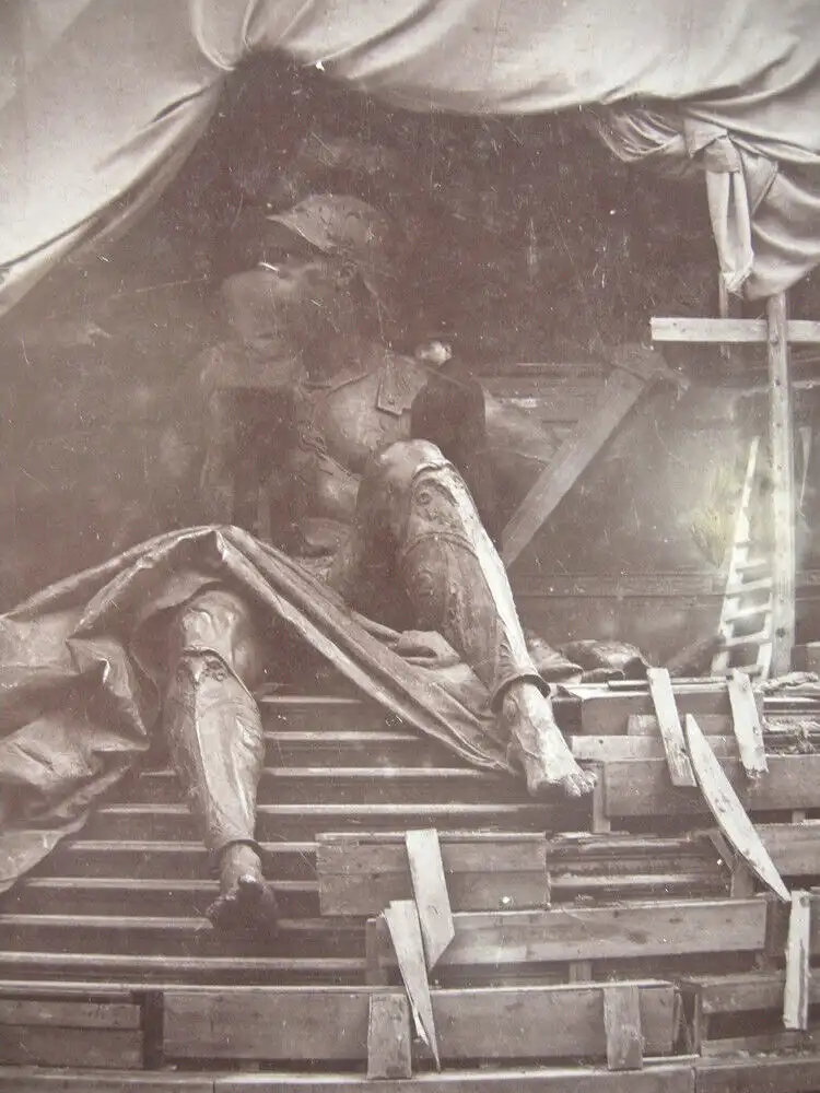 Reinhold Begas Bildhauer Atelier Kaiser-Wilhelm-Nationaldenkmal 1897 Albumin 2