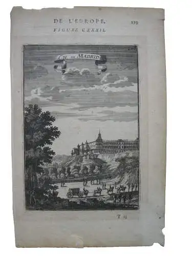 Madrid Spanien Espana Castilia Königsschloss Kupferstich 1780 Palacio Real