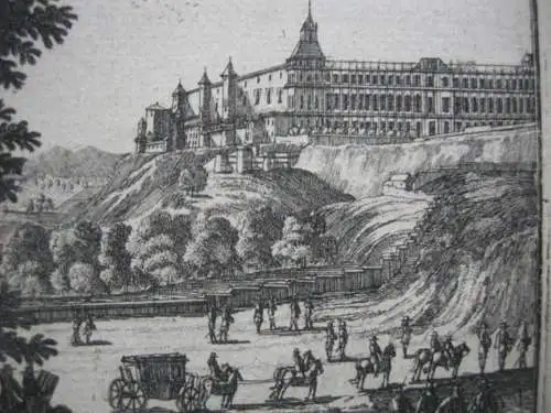 Madrid Spanien Espana Castilia Königsschloss Kupferstich 1780 Palacio Real