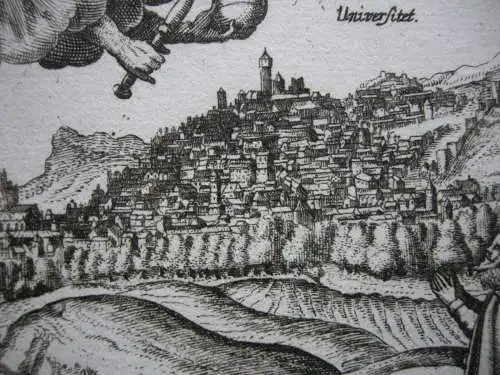 Granada Spanien Orig Kupferst 1630 Meisner Schatzkästlein Espana Andalucia