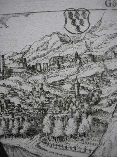Granada Spanien Orig Kupferst 1630 Meisner Schatzkästlein Espana Andalucia