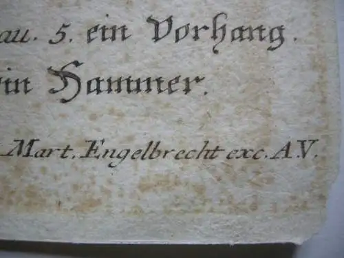 Une Tapissiere Eine Sattlerin Tapesterin kolor Kupferst Martin Engelbrecht 1730