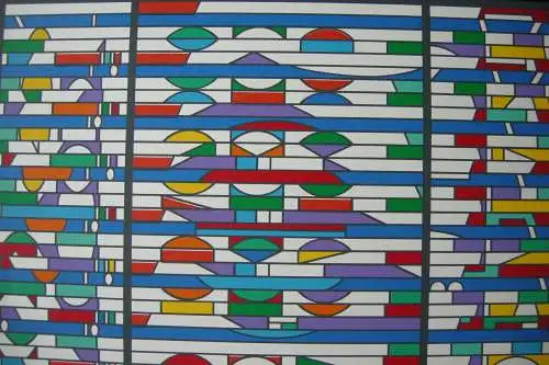 Yacoov Agam Plakat vor der Schrift Orig. Serigrafie um 1970