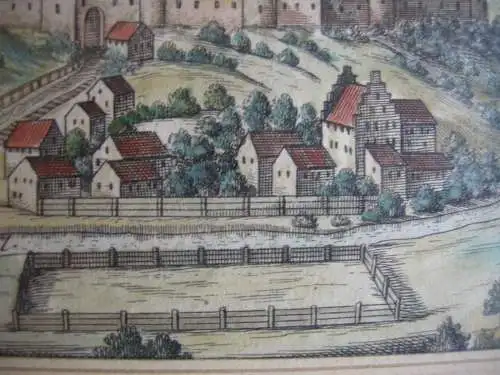 Friedberg Augsburg Gesamtansicht Kupferstich Stridbeck 1710 Bayerisch Schwaben