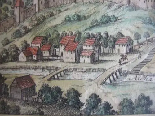 Friedberg Augsburg Gesamtansicht Kupferstich Stridbeck 1710 Bayerisch Schwaben