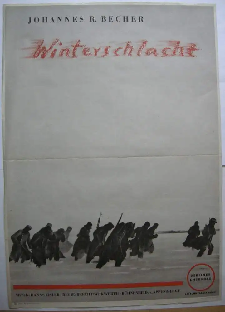 Heartfield Herzfelde Plakat Theater Winterschlacht Berliner Ensemble 1960 Eisler 0