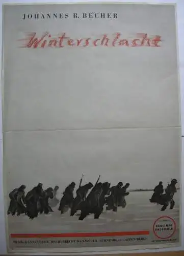 Heartfield Herzfelde Plakat Theater Winterschlacht Berliner Ensemble 1960 Eisler