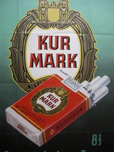 Plakat Reklame Kurmark Zigaretten Werbeplakat Orig Lithografie 1960