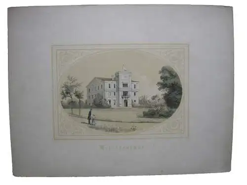 Miliceves Militschowes Böhmen Cesky Schloss Lithographie 1852 Tschechien W. Rau