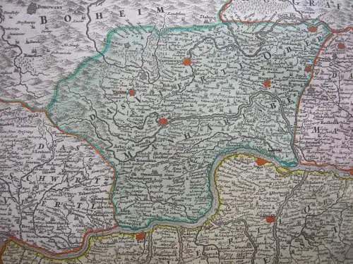 Niederösterreich Manhardsberg Wiener Wald altkol Kupferstichkarte B. Homann 1720