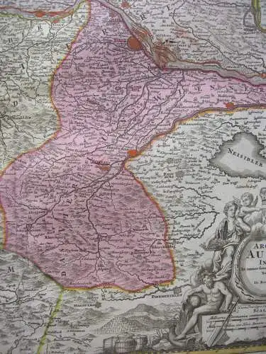 Niederösterreich Manhardsberg Wiener Wald altkol Kupferstichkarte B. Homann 1720