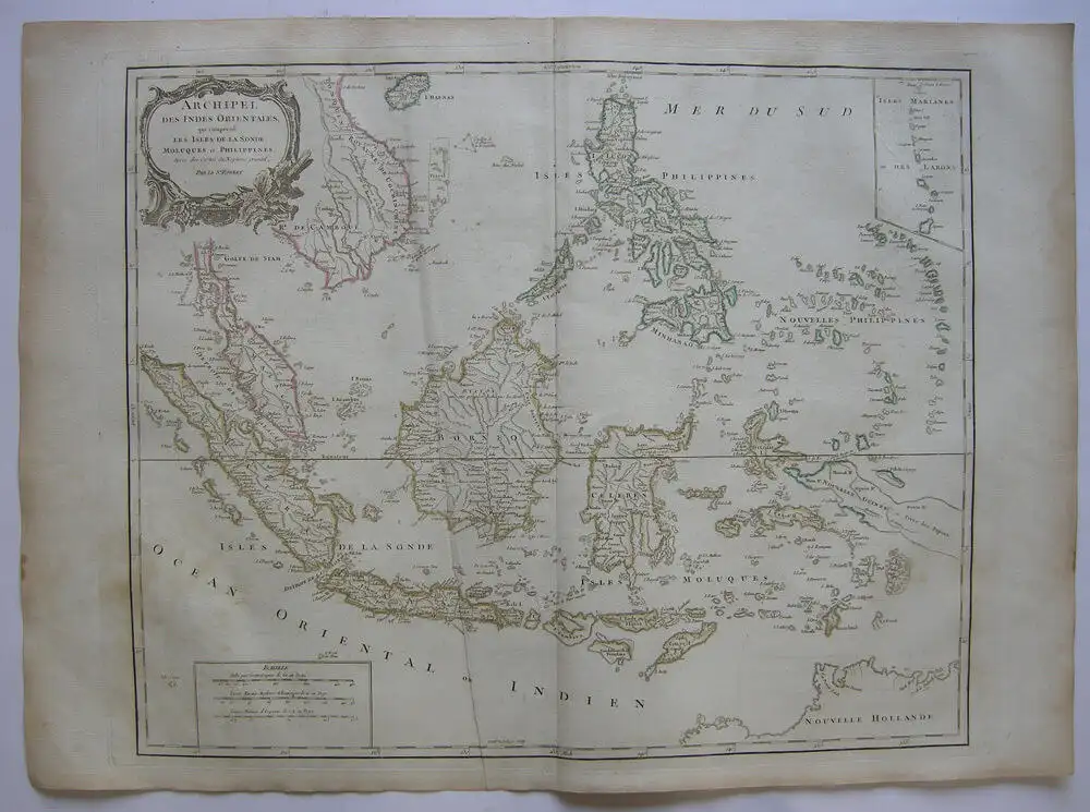 Indonesischer Archipel Asien Sumatra Orig Kupferstich R. Vaugondy 1680   0