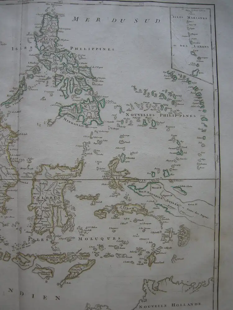 Indonesischer Archipel Asien Sumatra Orig Kupferstich R. Vaugondy 1680   2