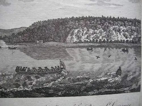 Cape Rouge Quebec St.-Lorenz-Strom Kanada Orig Kupferstich 1782 America Canada