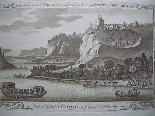 San Salvador El Salvador Copper Plate 1782 South America Page nach Robinson