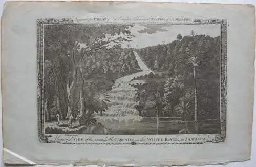 Cascade White River Jamaica Copper Plate 1783 America Page nach Robinson