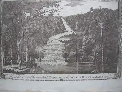 Cascade White River Jamaica Copper Plate 1783 America Page nach Robinson