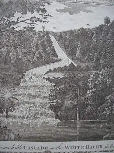Cascade White River Jamaica Copper Plate 1783 America Page nach Robinson