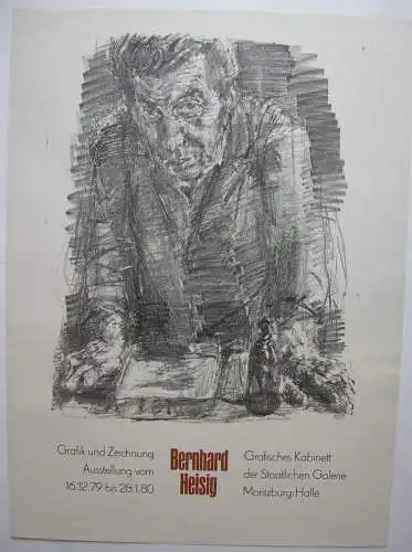 Bernhard Heisig (1925-2011) Plakat Ausstellung Grafik Zeichnung Moritzburg 1980