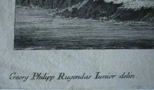 Georg Ph. Rugendas (1666-1742) 2 Viehstücke Ziegen Schafe Kühe Radierungen 1740