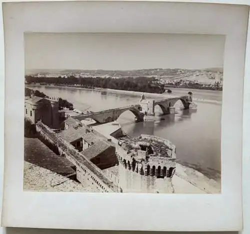 Avignon France Frankreich Pont Saint Benezet 1880 Albumin Photo