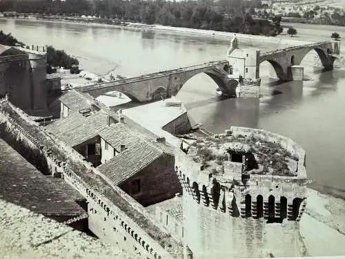 Avignon France Frankreich Pont Saint Benezet 1880 Albumin Photo