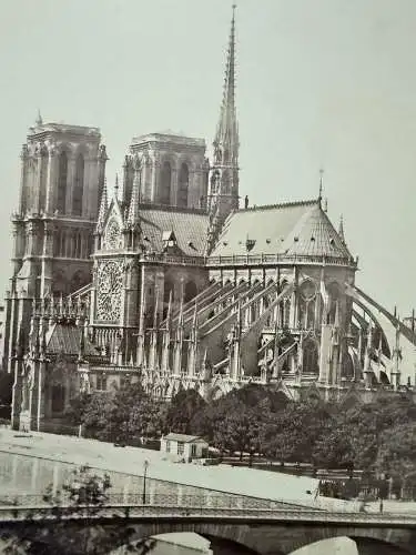 Paris France Frankreich Cathedrale de Notre Dame 1880 Albumin Photo