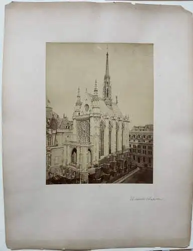 Paris France Frankreich La Sainte Chapelle 1880 Albumin Photo