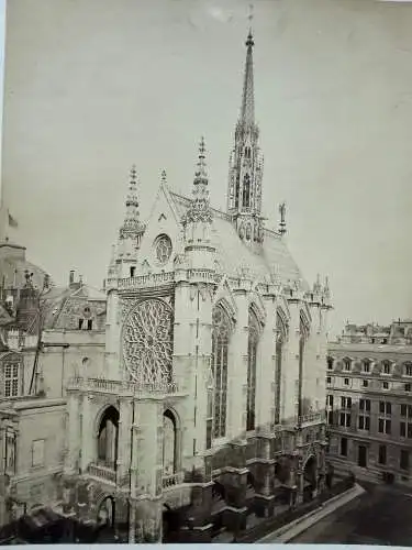 Paris France Frankreich La Sainte Chapelle 1880 Albumin Photo