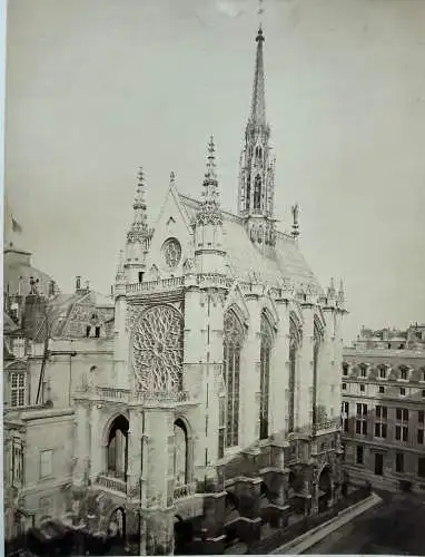 Paris France Frankreich La Sainte Chapelle 1880 Albumin Photo