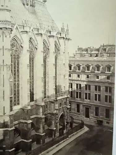 Paris France Frankreich La Sainte Chapelle 1880 Albumin Photo