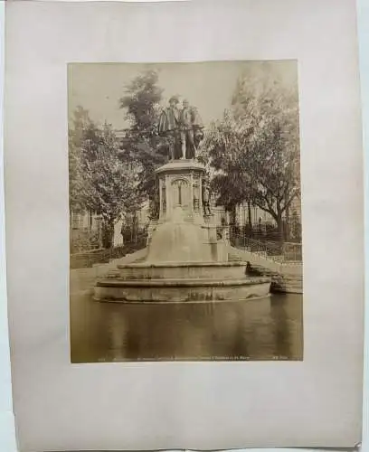 Bruxelles Belgien Belge Monument des Comtes d'Egmont  et Horn 1880 Albumin Photo