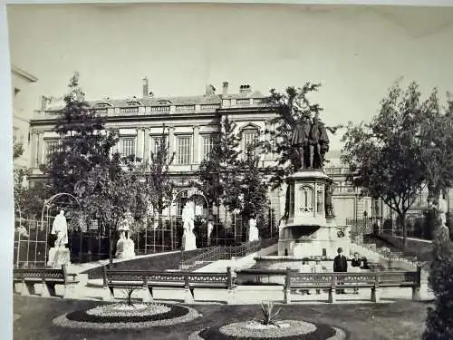 Bruxelles Belgien Belge Sqare du Grand Sablon Egmont  Horn 1880 Albumin Photo