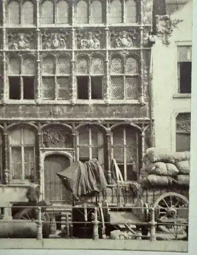 Gand Gent Belgien Belge Maison des Bateliers Chateau Ducale 1880 2 Albumin Photo