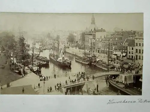 Anvers Antwerpen Belgien Belge Bourse Rotterdam Leuwehaven  1880 2 Albumin Photo