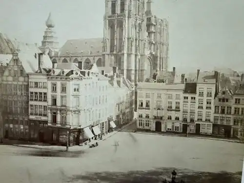 Anvers Antwerpen Belgien Belge Cathedrale  1880 Albumin Photo