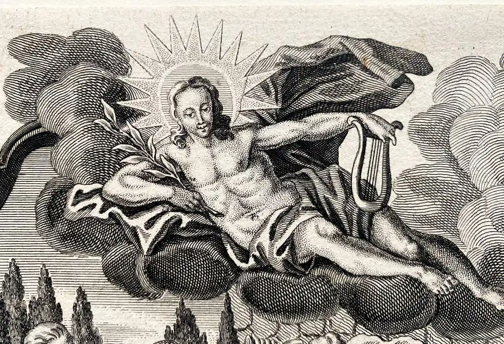 Joh. Michael Probst (1727-1776) Der Mittag Tageszeit Orig. Kupferstich 1770 8