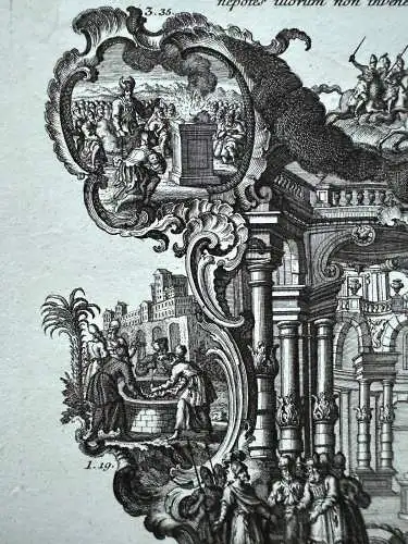 Jos. u. Joh. Klauber (1740-1813) Szenen Altes Testament Barock Kupferstich 1748