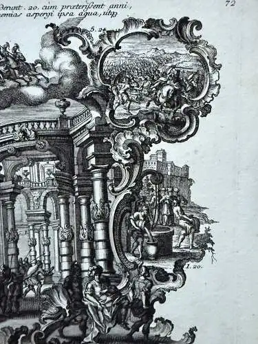 Jos. u. Joh. Klauber (1740-1813) Szenen Altes Testament Barock Kupferstich 1748