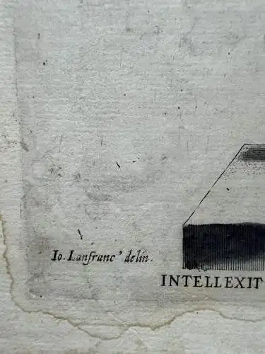 Eleemosina Die Wohltäterin Kolorierter Kupferstich Io. Lanfranc 1780