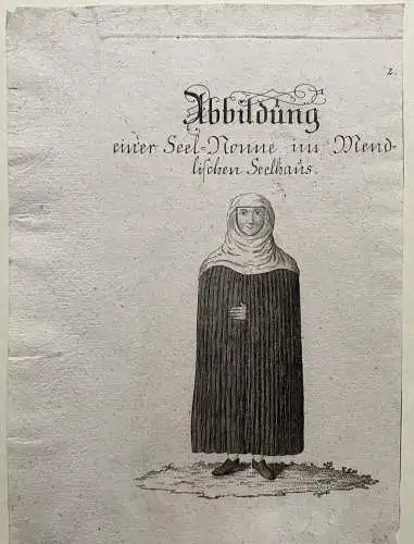 Jost Amman (1539-1591) Seel-Nonne Mendlisches Seelhaus Orig. Holzschnitt 1580