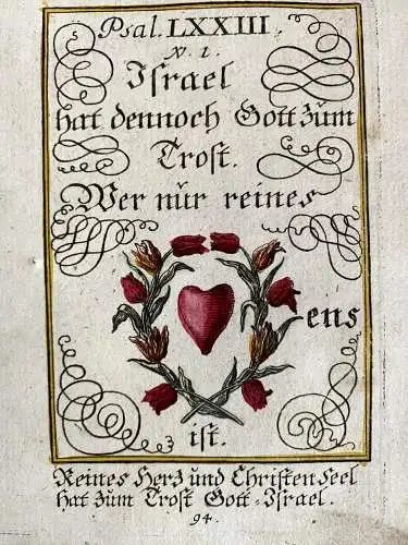 Alkolor geistl Emblemkupfer Bodenehr Memento mori finstere Augen Rebus 1699