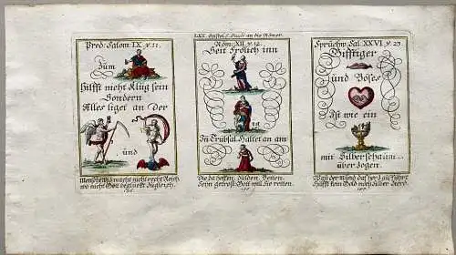 Alkolor geistl Emblemkupfer Bodenehr Trübsal böses Herz Rebus 1699