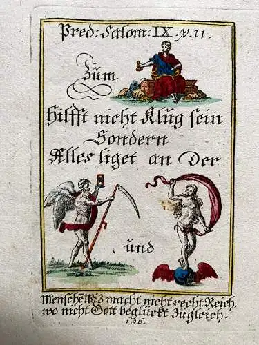 Alkolor geistl Emblemkupfer Bodenehr Trübsal böses Herz Rebus 1699