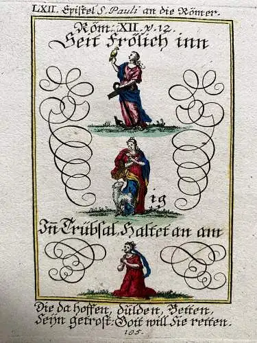 Alkolor geistl Emblemkupfer Bodenehr Trübsal böses Herz Rebus 1699