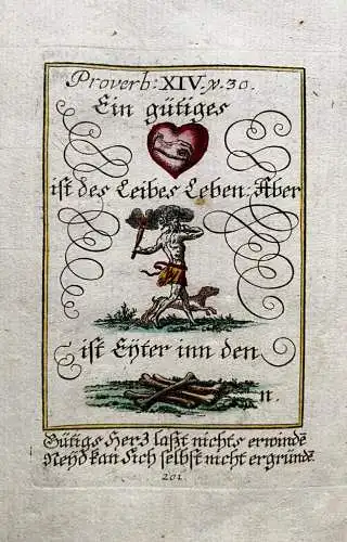 Alkolor geistl Emblemkupfer Bodenehr giftiges Herz falsch Zeugnis Rebus 1699