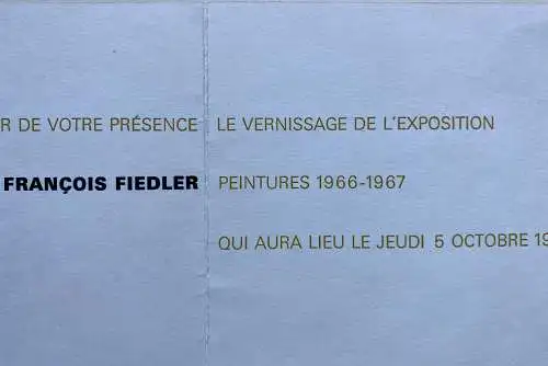 François Fiedler (1921-2001) Abstrakte Komp Lithogr 1967 Einladung Fond Maeght