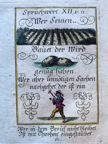 Alkolor geistl Emblemkupfer Bodenehr Pharao Joseph Weisheit Tod Rebus 1699