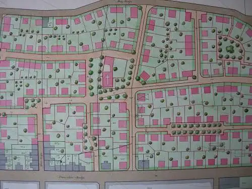 Entwurf Stadtplanung Johannes Reichenbach 1914 Aquarell Akademie-Zeichnung