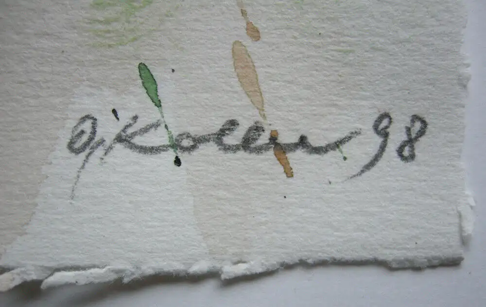 Oskar Koller (1925-2004) Bäume Orig Aquarell signiert 1998 1